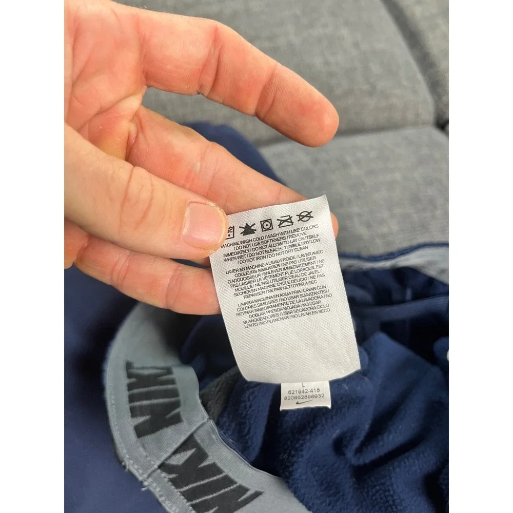 Nike Therma-FIT Mens Philadelphia Phillies Navy Blue Fleece Pants Large P Logo